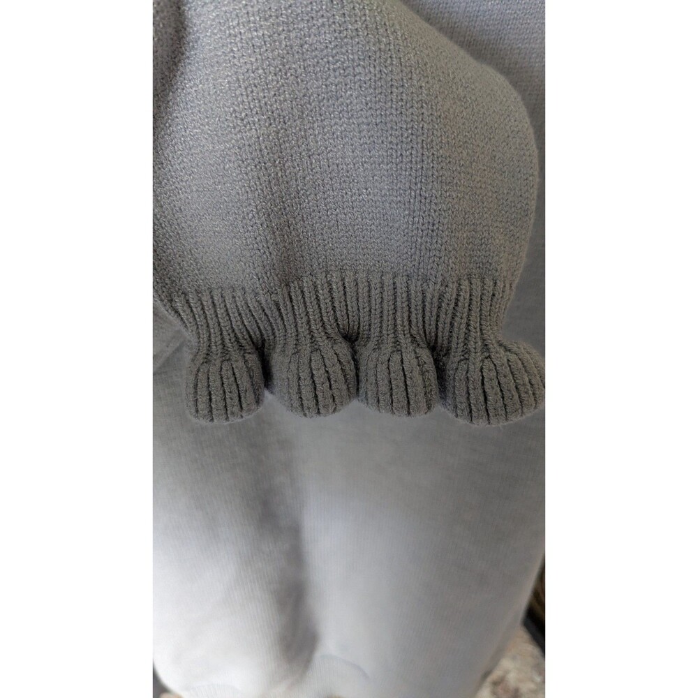 NWT Ruffled Button Henley Style Pullover Sweater Light Blue M - Picture 4 of 7